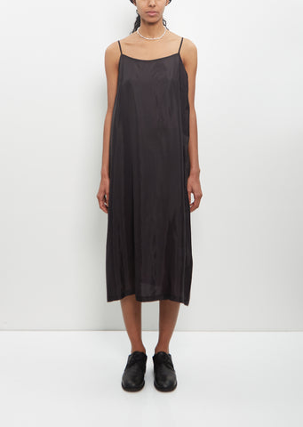 Cupro Bemberg Slip Under Dress — Black