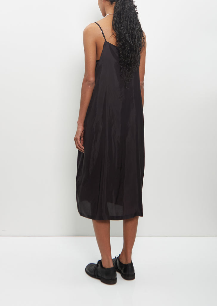 Cupro Bemberg Slip Under Dress — Black