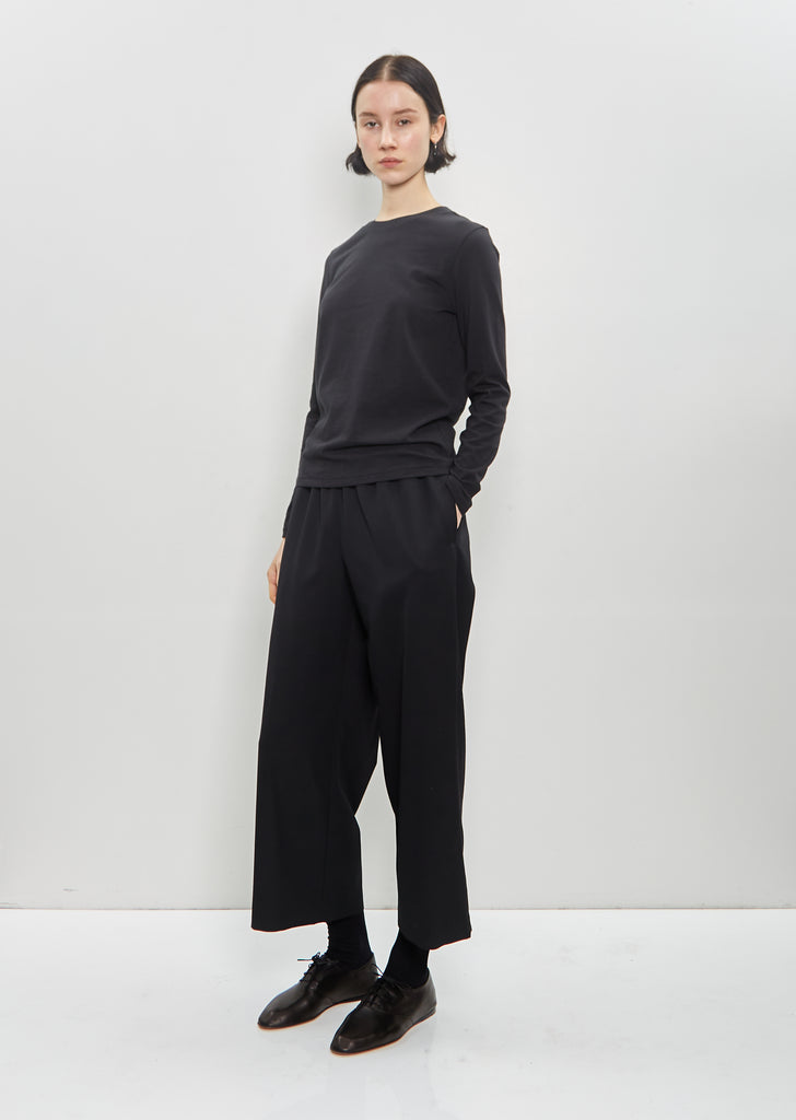 Wool Gabardine Wide Pants