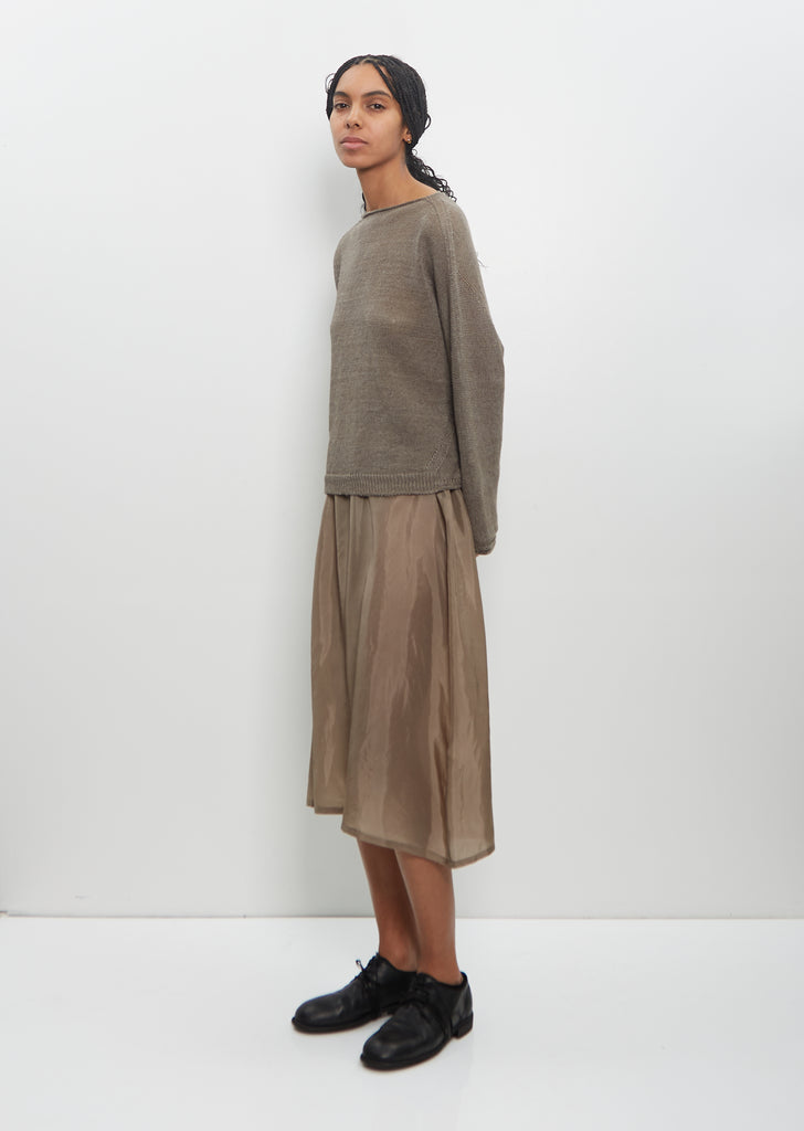 Cupro Bemberg Slip Under Dress — Khaki