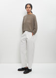 Cotton Hemp Loose Slim Pants — Ivory