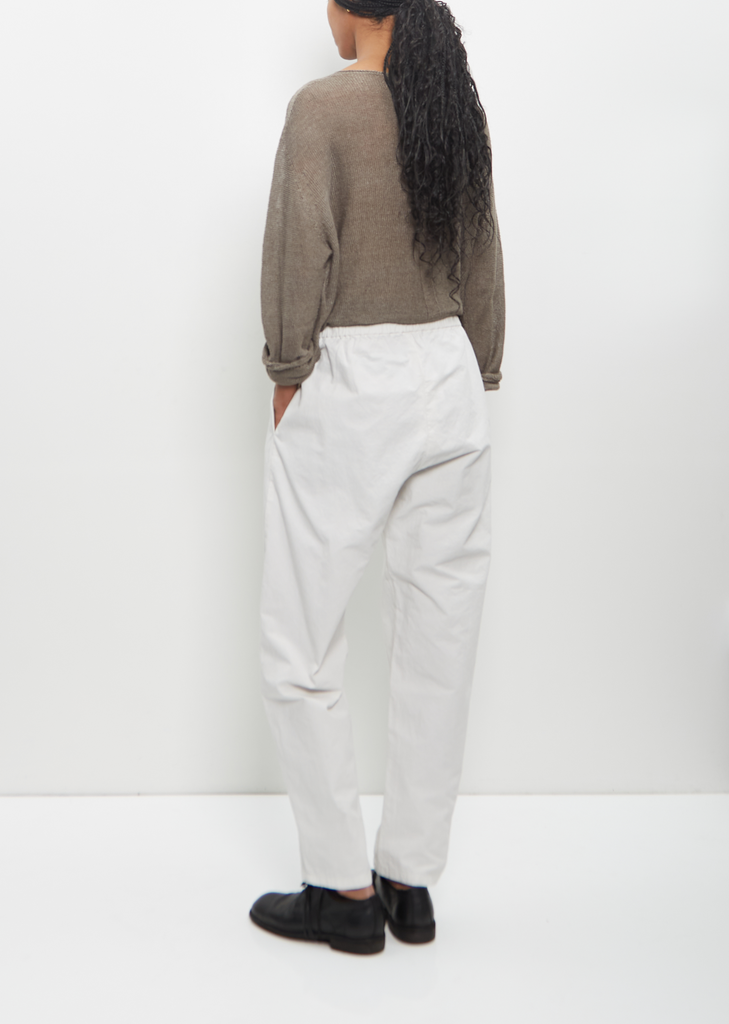 Cotton Hemp Loose Slim Pants — Ivory