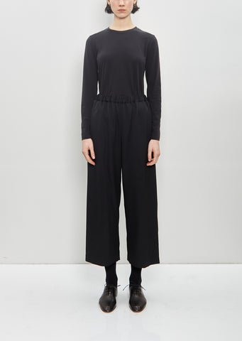 Wool Gabardine Wide Pants