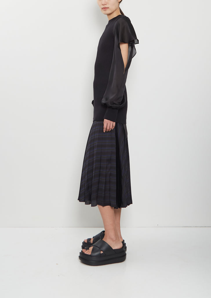 Satin x Cotton Knit Pullover