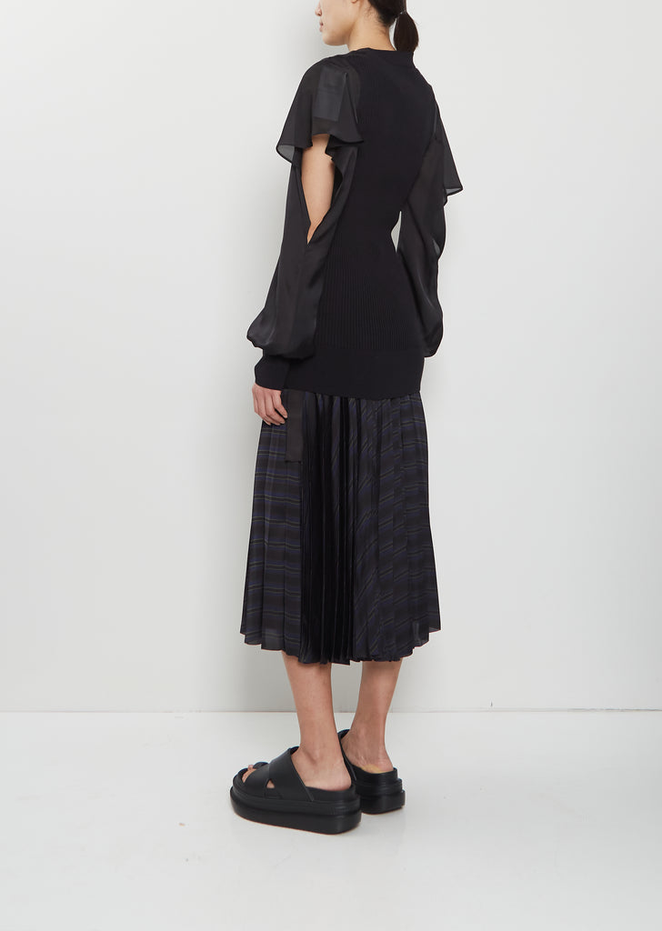 Satin x Cotton Knit Pullover