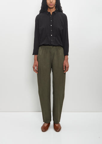 Cotton Hemp Loose Slim Pants — Khaki