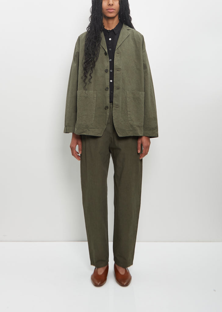 Cotton Hemp Tailored Coverall Jacket