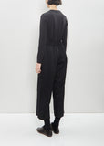 Wool Gabardine Wide Pants