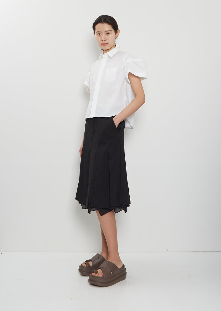 Poplin Puff Sleeve Shirt