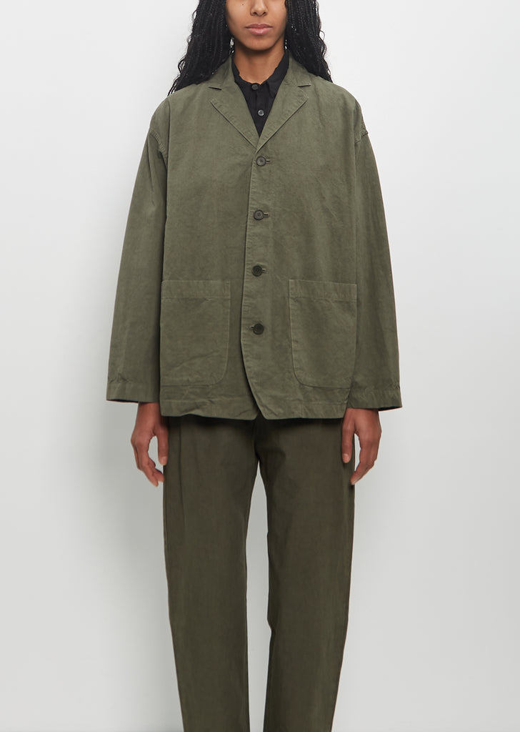 Cotton Hemp Tailored Coverall Jacket