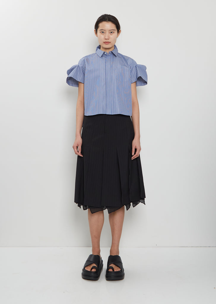 Poplin Pleated Shirt
