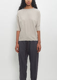 Cotton Linen Jersey Pullover — Beige