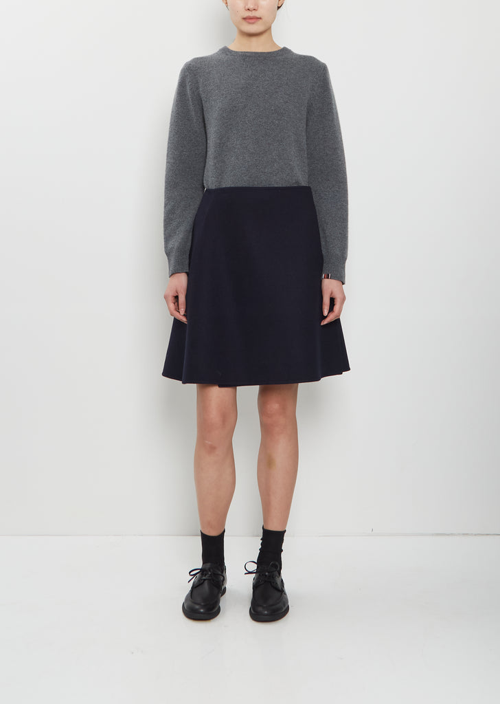 n°465 Line Wool Cashmere Short Skirt