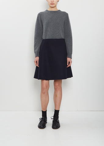 n°465 Line Wool Cashmere Short Skirt