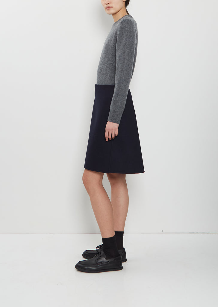 n°465 Line Wool Cashmere Short Skirt