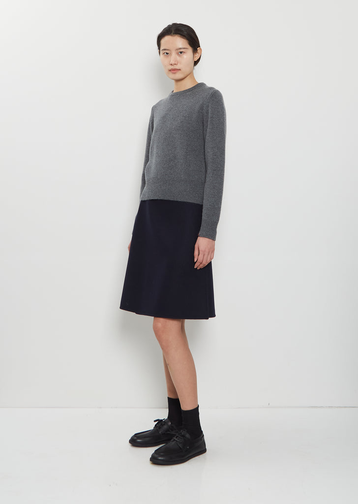 n°465 Line Wool Cashmere Short Skirt