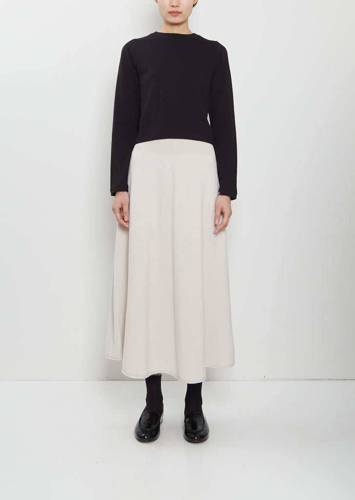 n°388 Ease Stretch Cashmere Skirt — Chalk
