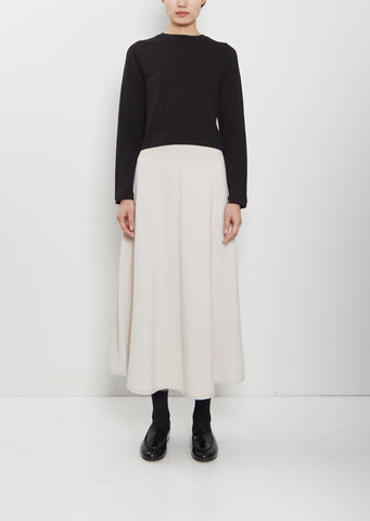n°388 Ease Stretch Cashmere Skirt — Chalk