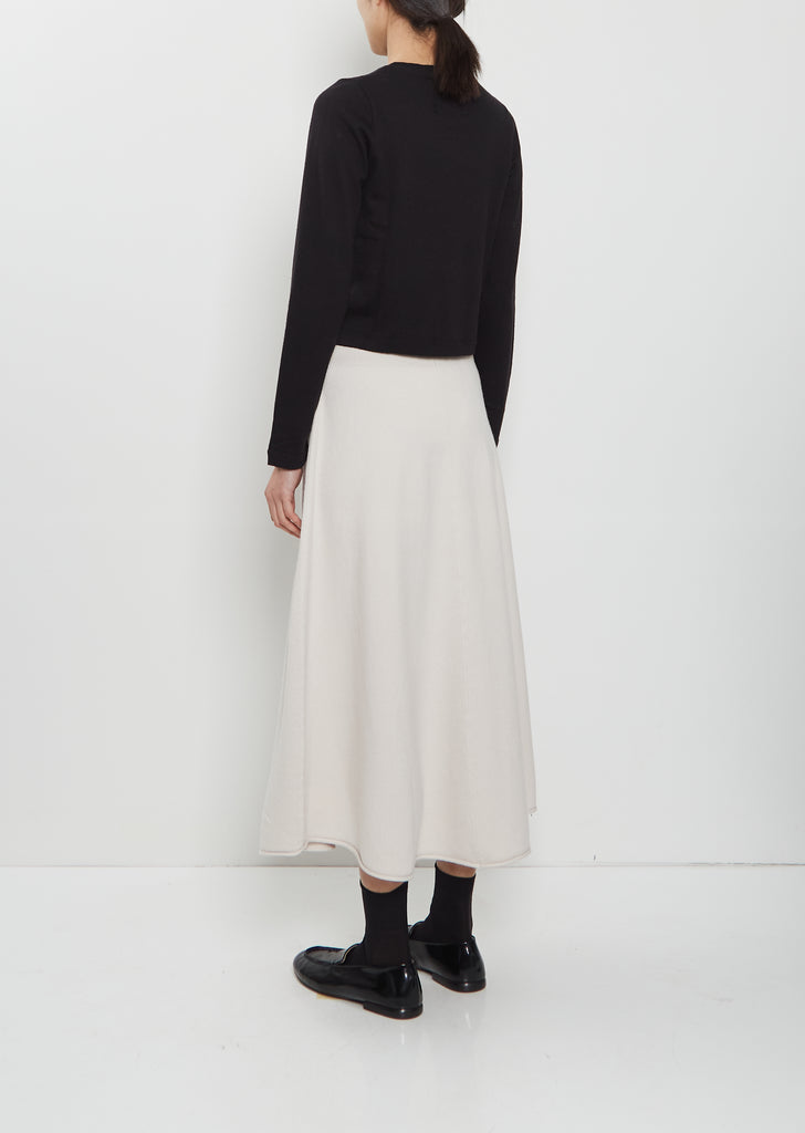 n°388 Ease Stretch Cashmere Skirt — Chalk