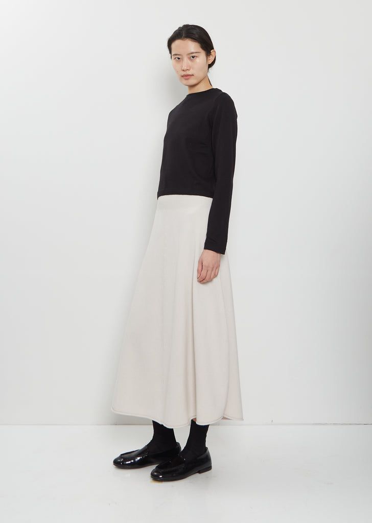 n°388 Ease Stretch Cashmere Skirt — Chalk