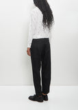 Linen Tapered Pants — Black