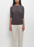 Cotton Linen Jersey Pullover — Charcoal