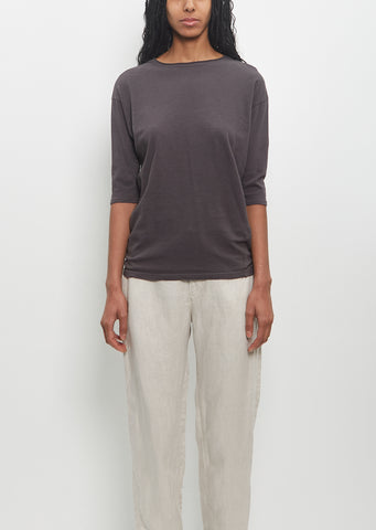 Cotton Linen Jersey Pullover — Charcoal