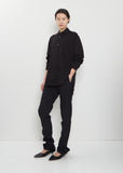 Origami Cotton Polo Shirt — Black