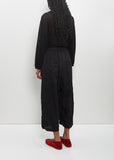 Poly-Wool Stripe Wide Pants