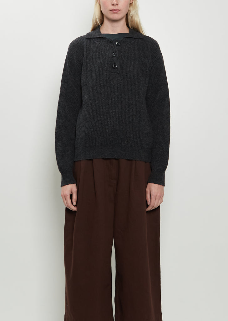 3-Button Wool Polo