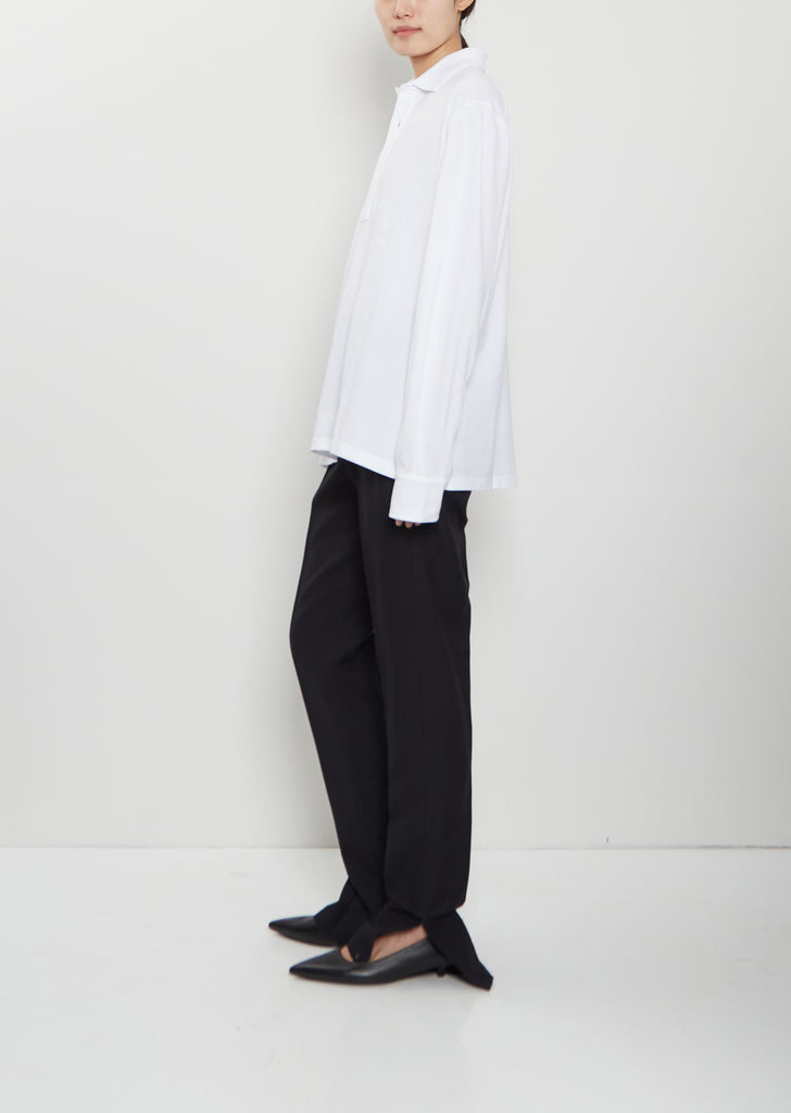 Origami Cotton Polo Shirt — White