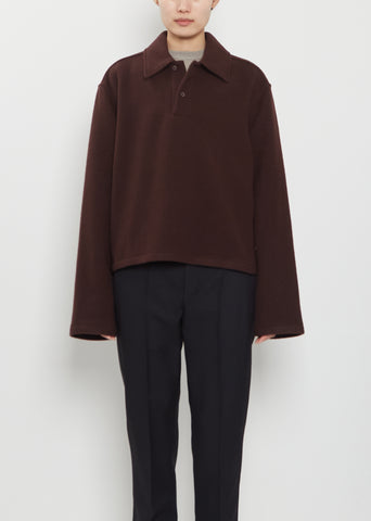 Wool Fleece Polo — Tanin