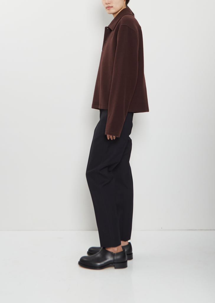 Wool Fleece Polo — Tanin