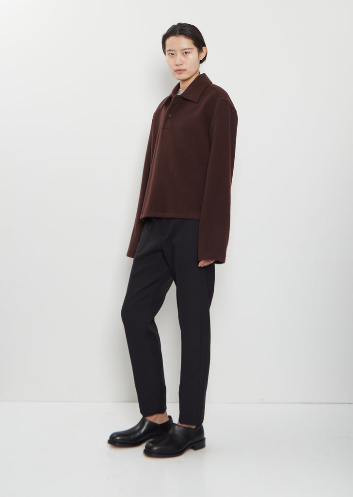 Wool Fleece Polo — Tanin