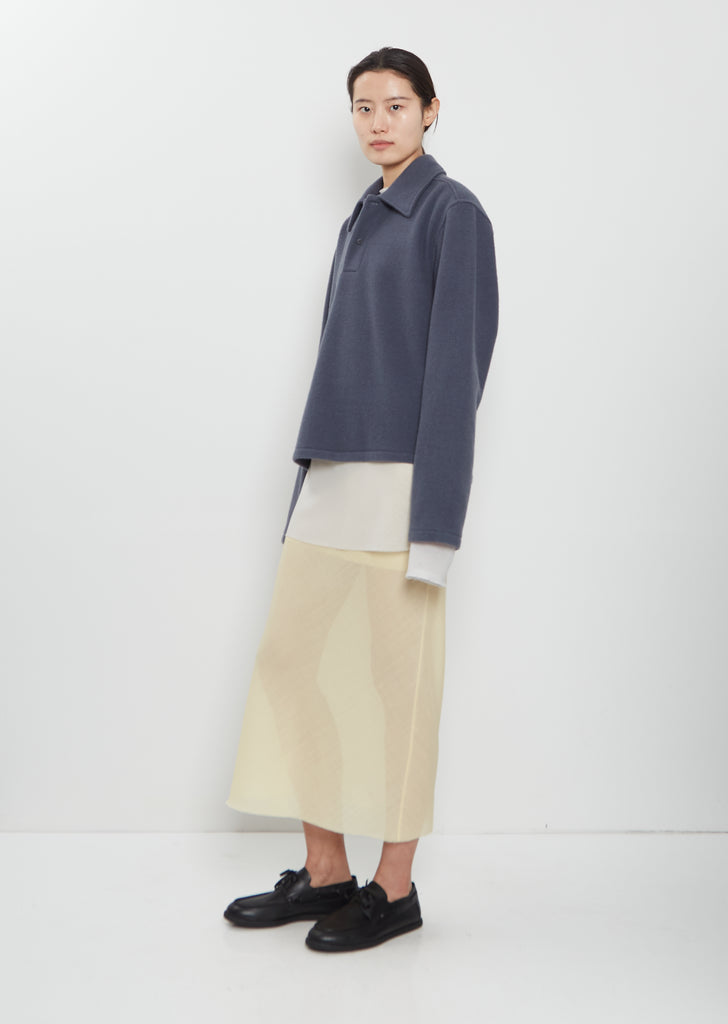 Wool Fleece Polo — Ardoise