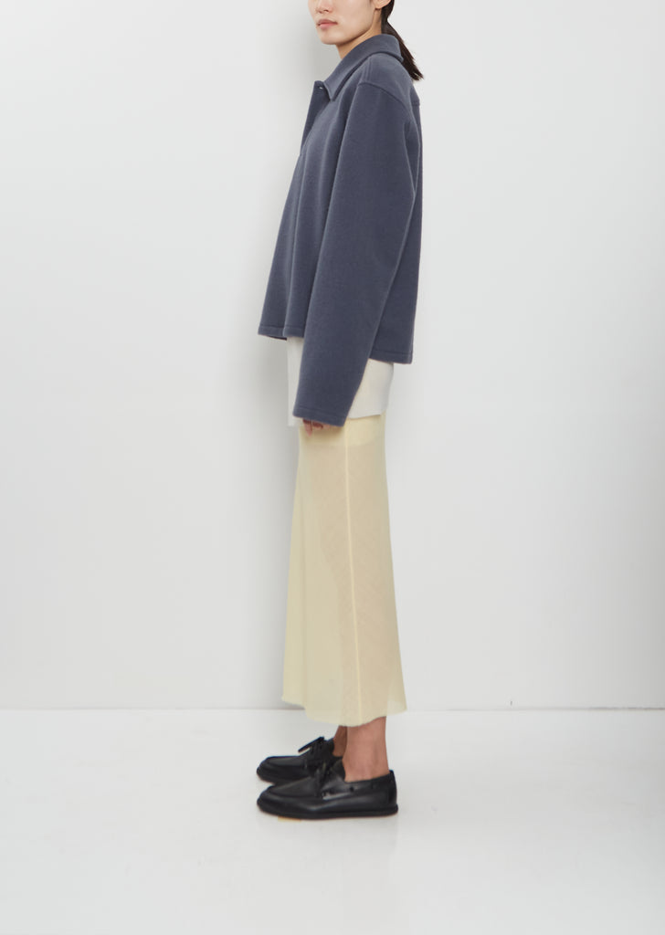 Wool Fleece Polo — Ardoise