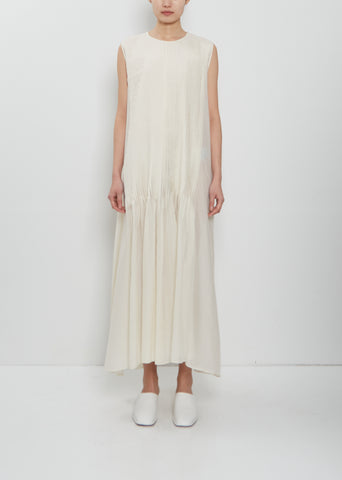 Sheer Cotton Silk Pleat Dress