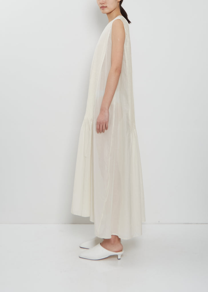 Sheer Cotton Silk Pleat Dress