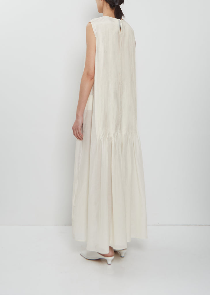 Sheer Cotton Silk Pleat Dress