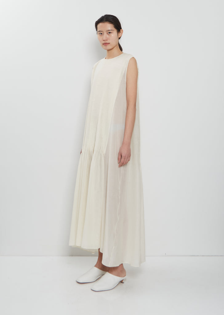 Sheer Cotton Silk Pleat Dress
