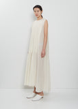 Sheer Cotton Silk Pleat Dress