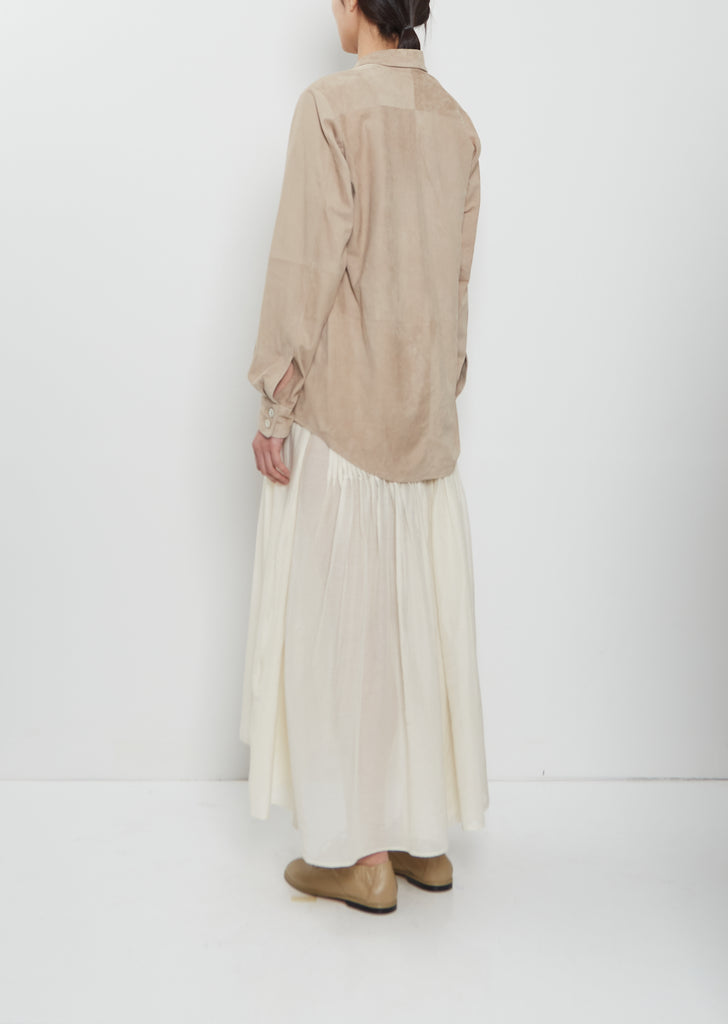 Suede Paneled Shirt