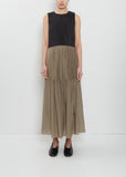 Sheer Cotton Silk Pleat Skirt