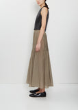 Sheer Cotton Silk Pleat Skirt