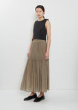 Sheer Cotton Silk Pleat Skirt
