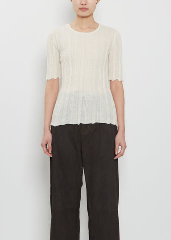 Plisse Alpaca Silk Tee