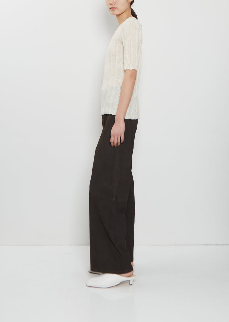 Plisse Alpaca Silk Tee