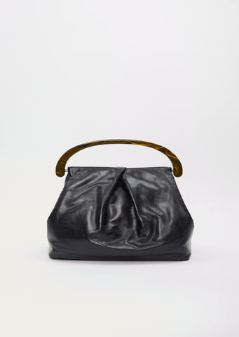 Leather Clasp Crisp Bag