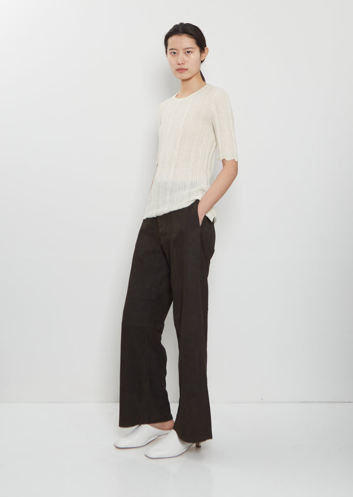 Plisse Alpaca Silk Tee