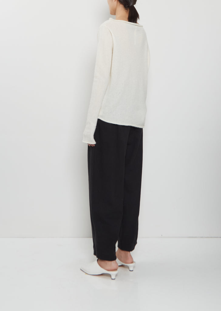 Askew Alpaca Boatneck — Raw White